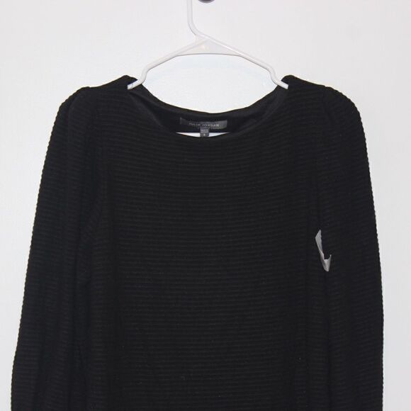 NEW Julia Jordan Black Boatneck Long Sleeve Sweater Dress Women Size 8 $120 - Picture 5 of 13